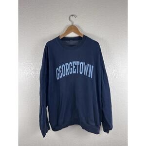 Georgetown University Crewneck Sweatshirt Blue Pullover Men’s XL